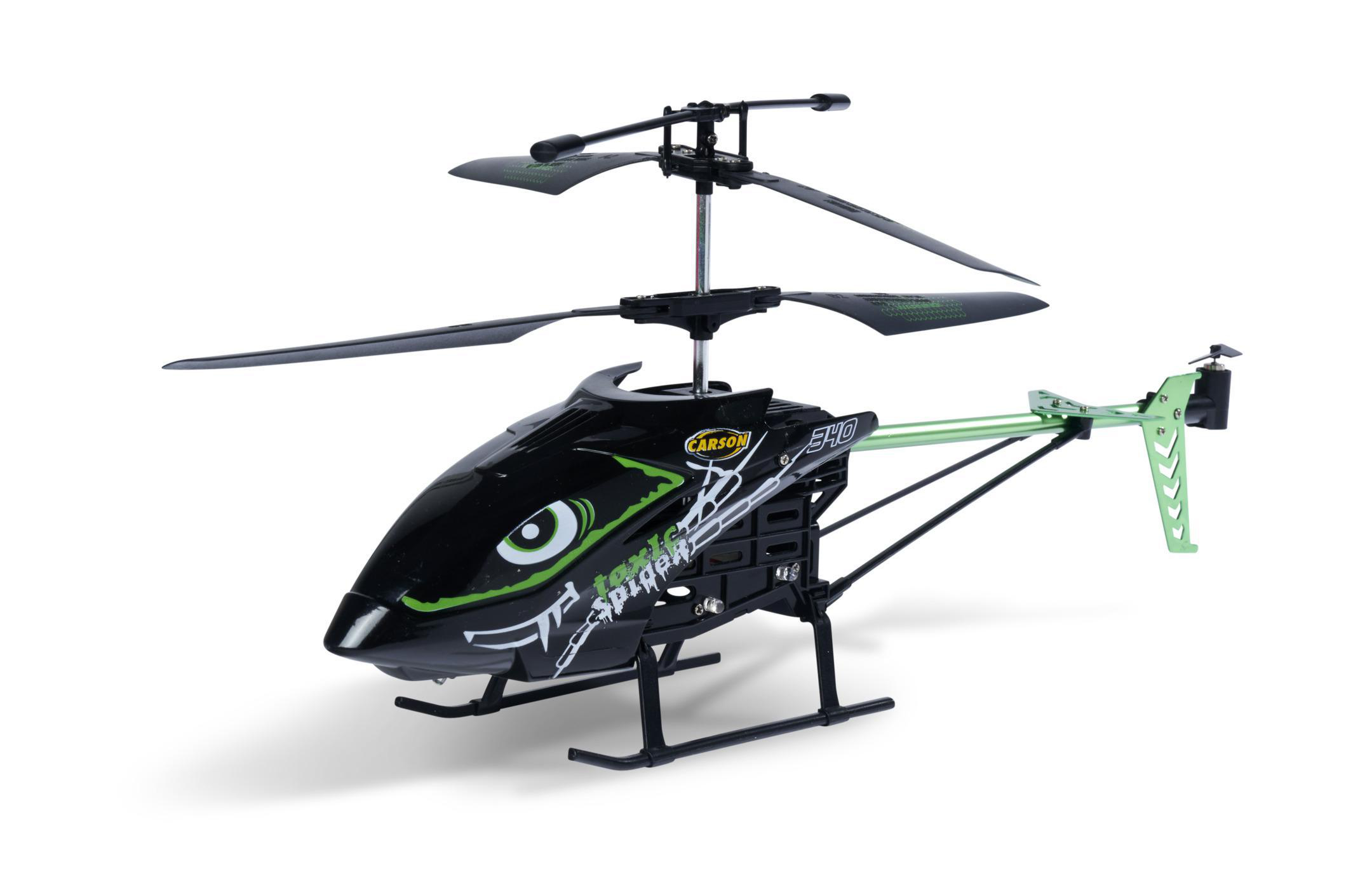 CARSON Toxic Spider 340 100% RTF, ferngesteuerter Helikopter R/C Spielzeughelikopter, Grün