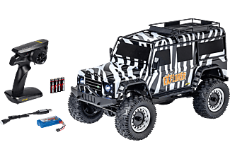 CARSON 1:8 Land Rover Defender 100% RTR Safari, ferngesteuertes Fahrzeug R/C Spielzeugauto, Zebra-Lackierung
