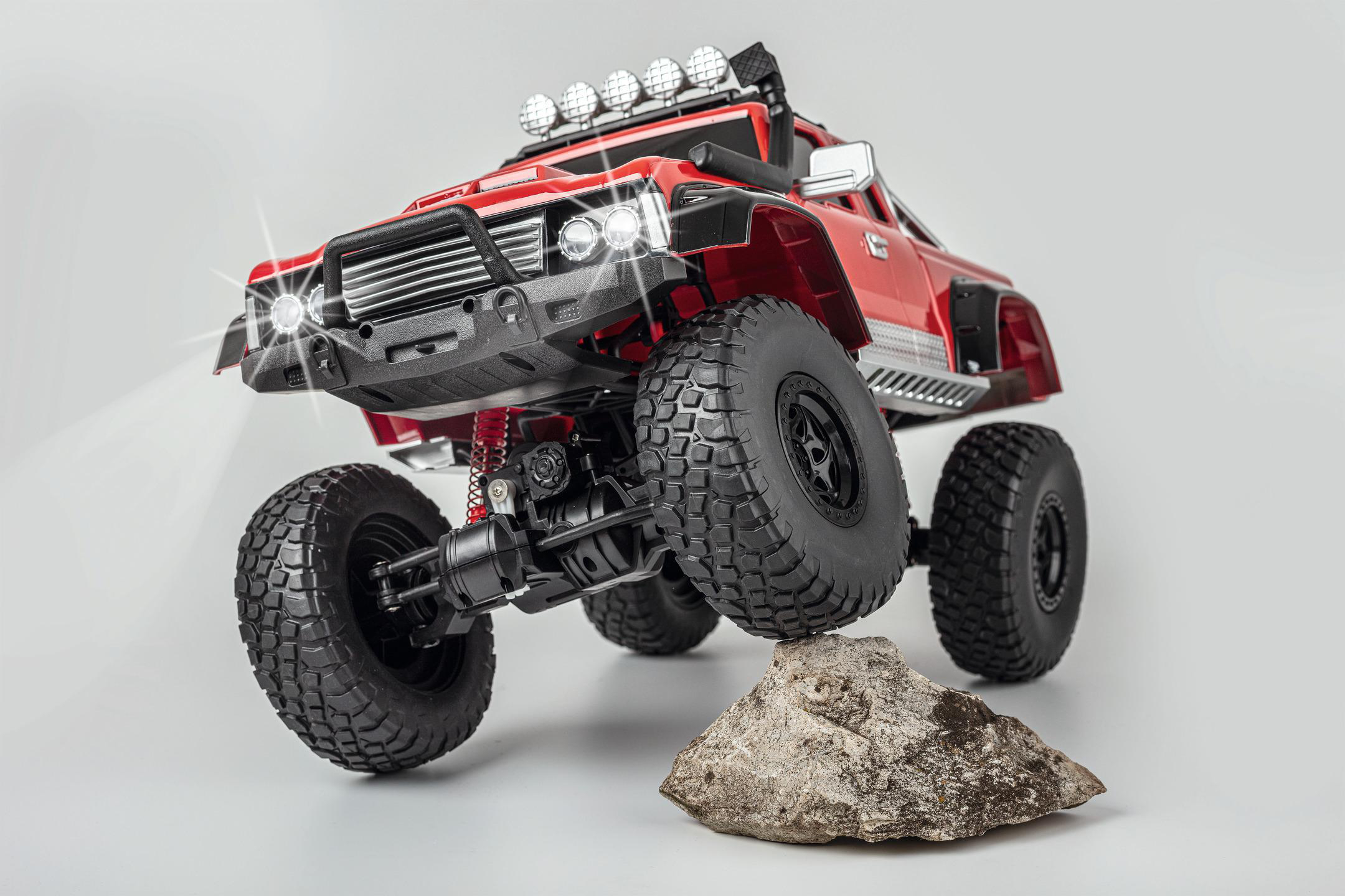 CARSON 1:8 Pickup Crawler Rot Fahrzeug 100% R/C ferngesteuertes RTR 2.4G rot, Spielzeugauto