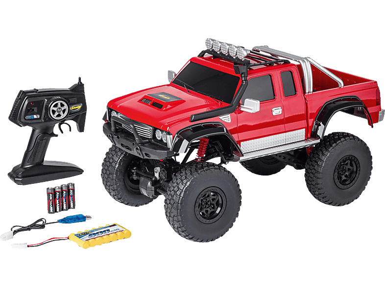 CARSON 1:8 Pickup Crawler 2.4G 100% RTR rot, ferngesteuertes Fahrzeug R/C Spielzeugauto, Rot