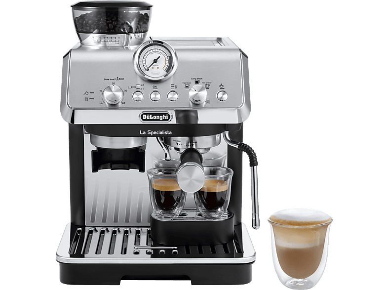 De'Longhi EC9155.MB La Specialista Arte Espressomaschine (Edelstahl/Schwarz, Kegelmahlwerk, 1300 Watt, 15 bar)