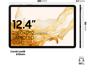  Tablet SAMSUNG Galaxy Tab S8+ WIFI, 256 GB, No, 12,4 pollici