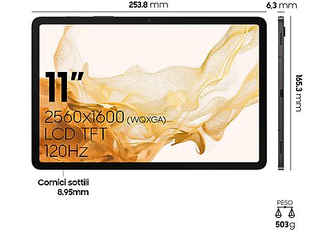  Tablet SAMSUNG Galaxy Tab S8 WIFI, 128 GB, 11 pollici