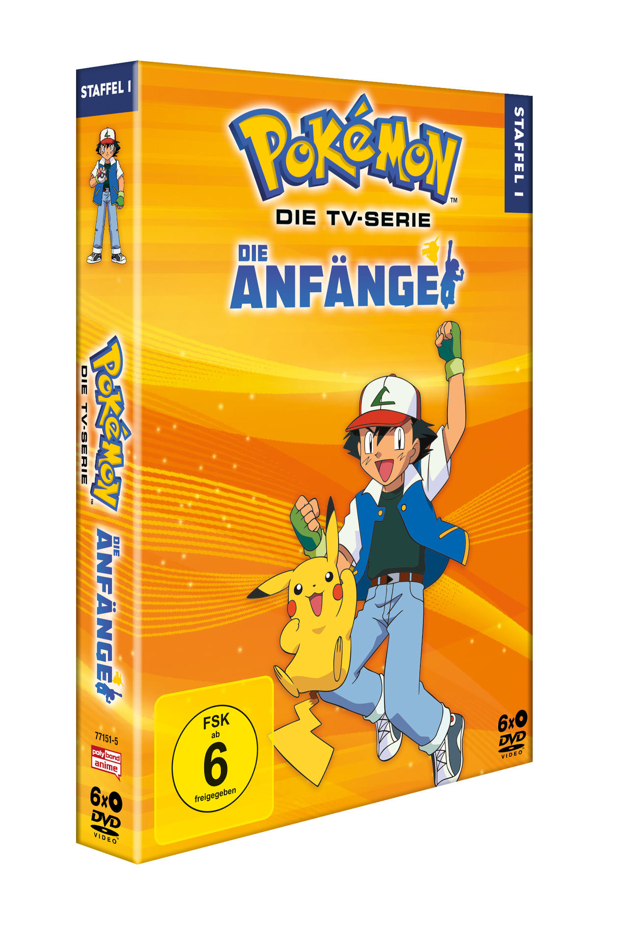Pokemon-DVD-Box-Set mit Ash und Pikachu auf dem Cover, mit deutschem Text.