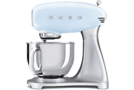 Robot amasador - Smeg SMF02PBEU, Amasador, 800W, 4.8l, 10 velocidades, 6 accesorios, Acero inoxidable, Azul