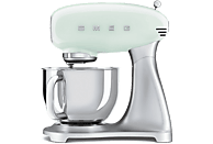 Robot de cocina - Smeg SMF02PGEU, Amasador, 800W, 4.8l, 10 velocidades, 6 accesorios, Acero inoxidable, Verde