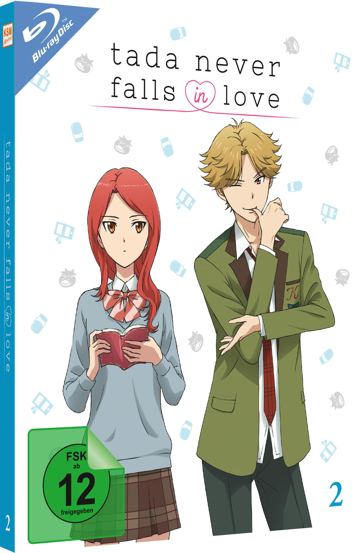 Anime-DVD-Cover mit zwei Charakteren, rosa und blaue Farben sind prominent.