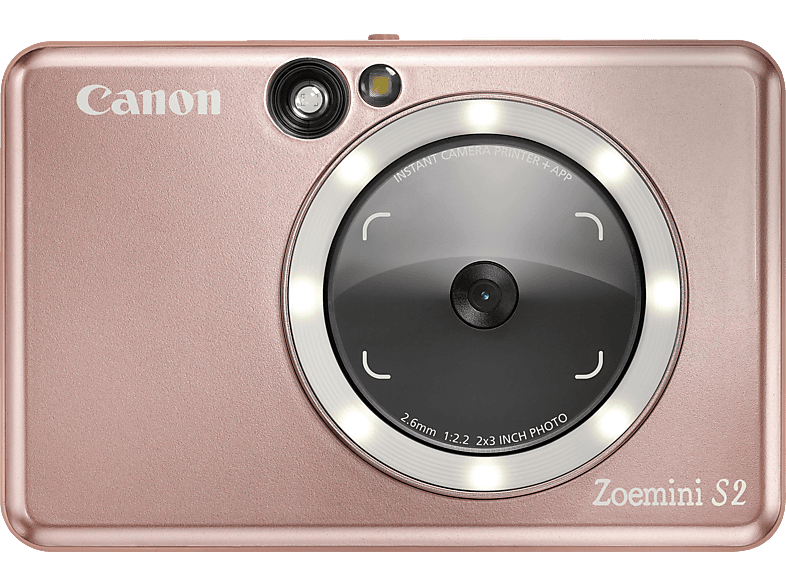 S2 Sofortbildkamera Zoemini Fotodrucker, CANON und Rosegold