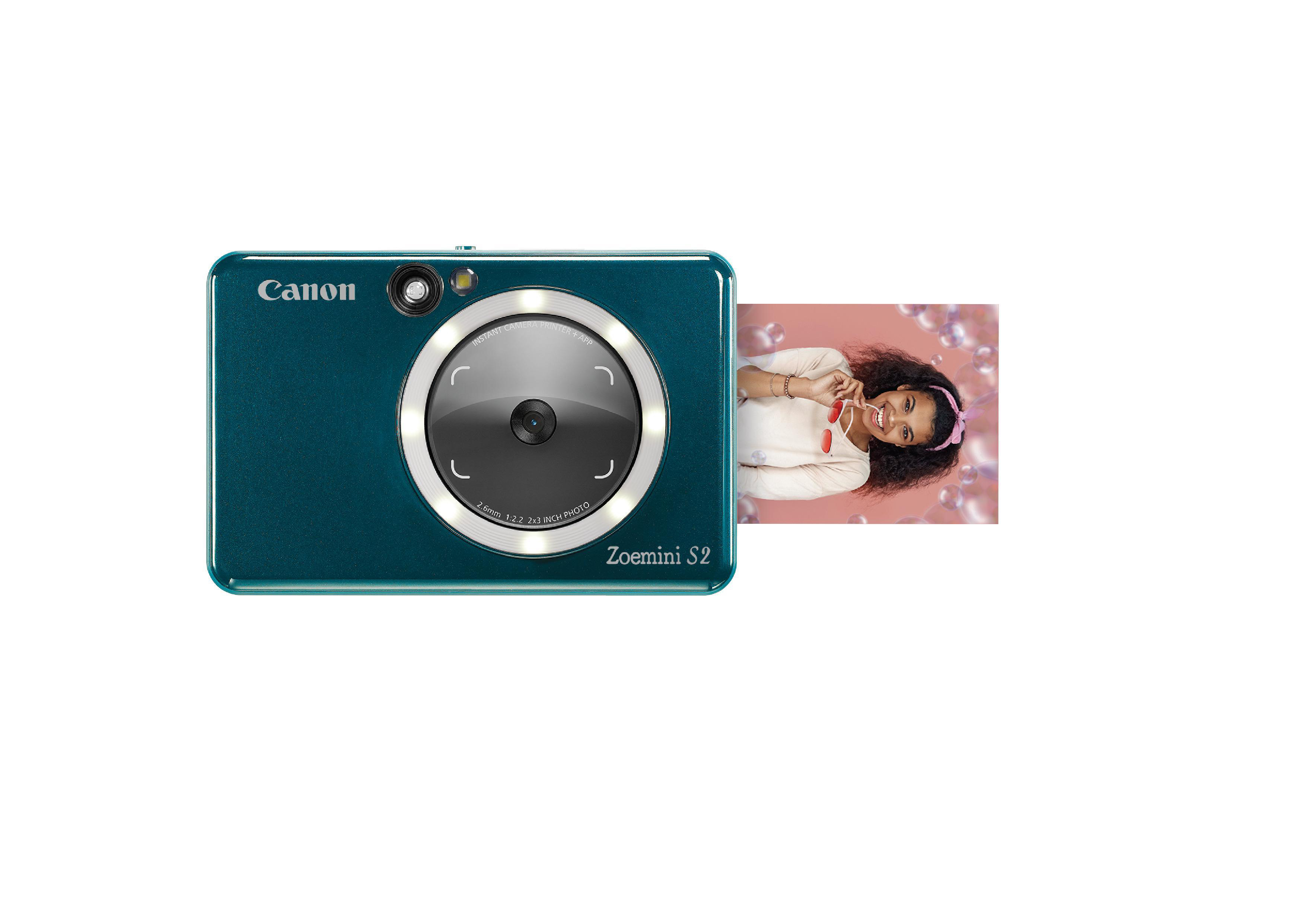 S2 Zoemini Sofortbildkamera und Aquamarin Fotodrucker, CANON