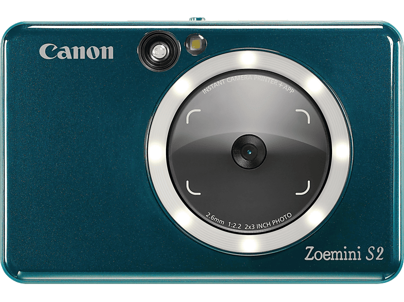 S2 Zoemini Sofortbildkamera und Aquamarin Fotodrucker, CANON