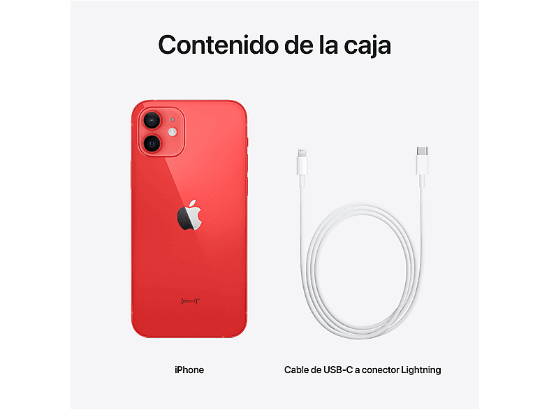 APPLE iPhone 12 (PRODUCT)RED, Rojo, 64 GB, 5G, 6.1