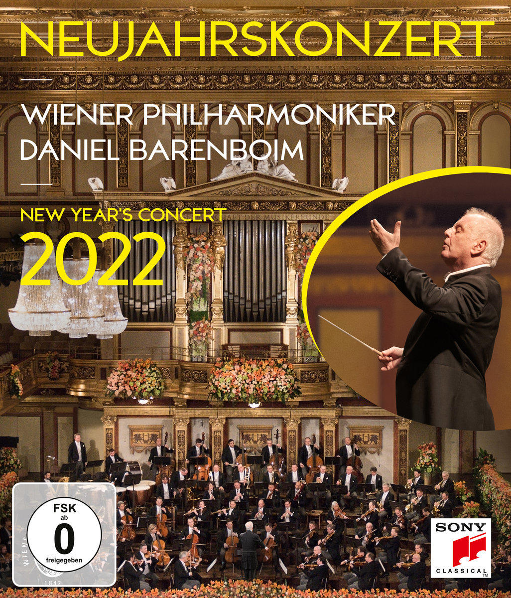 A 2022-es Újévi Koncert DVD-je, a Bécsi Filharmonikusokkal és Daniel Barenboimmal.