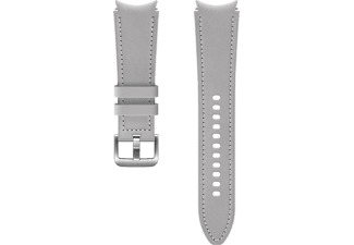 SAMSUNG Galaxy Watch4 Classic Hibrit Deri Kordon (20mm, M/L) Gümüş