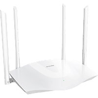 Router - Tenda TX3,  WiFi6 AX1800 Dual Band, 1201 Mbps a 5GHz + 574 Mbps a 2.4GHz, QuadCore, 4 Puertos Gigabit