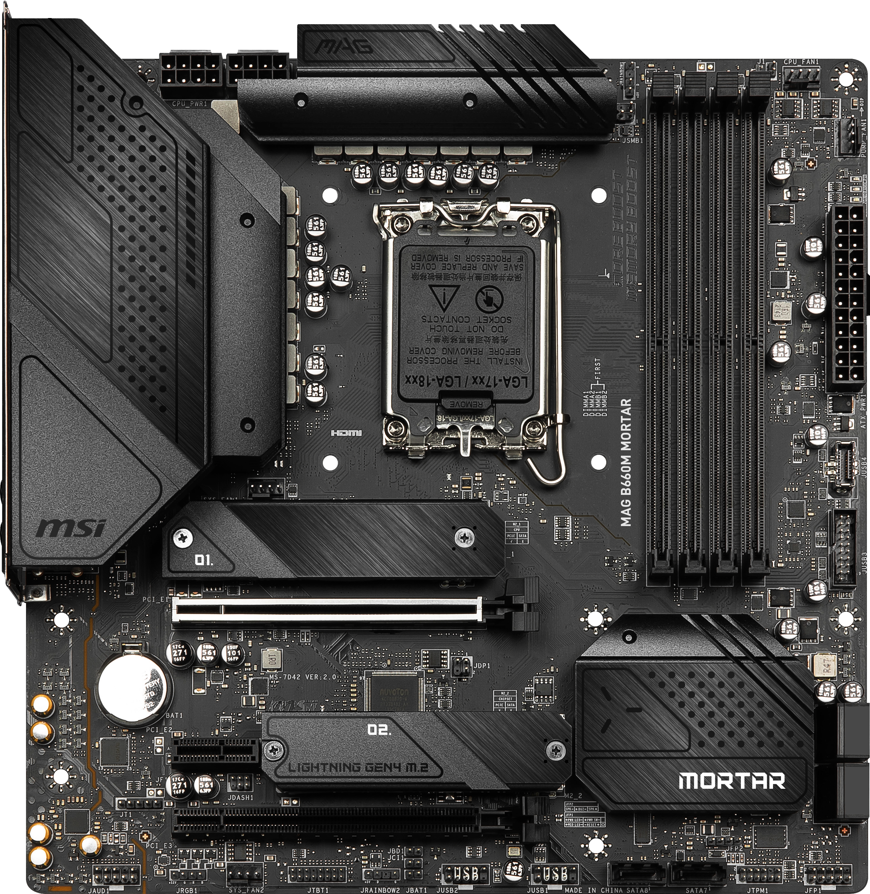 MSI MAG B660M MORTAR (7D42-013R) Mainboard Schwarz