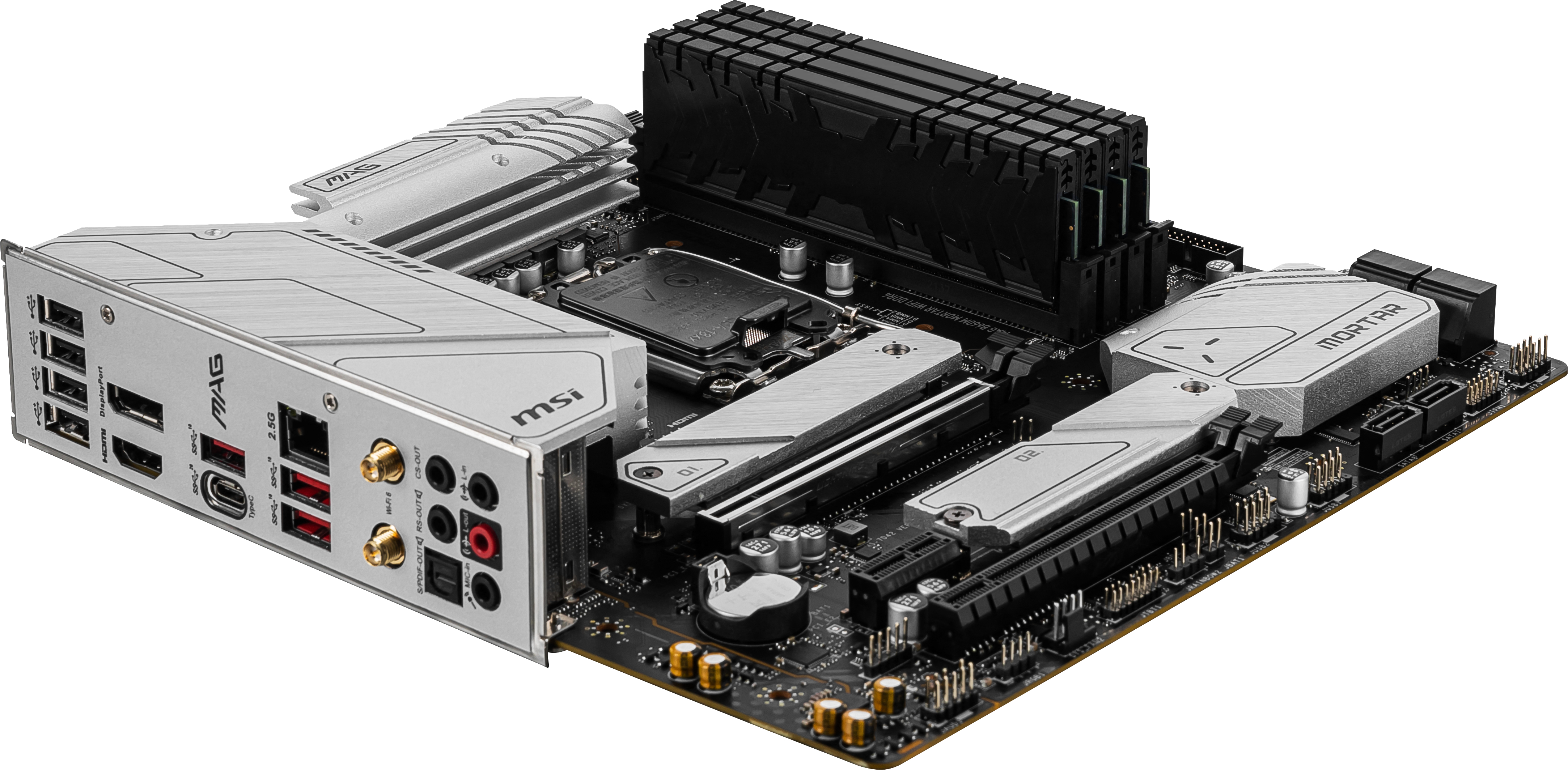MSI MAG B660M MORTAR WIFI DDR4 (7D42-004R9) Mainboard Schwarz/Silber