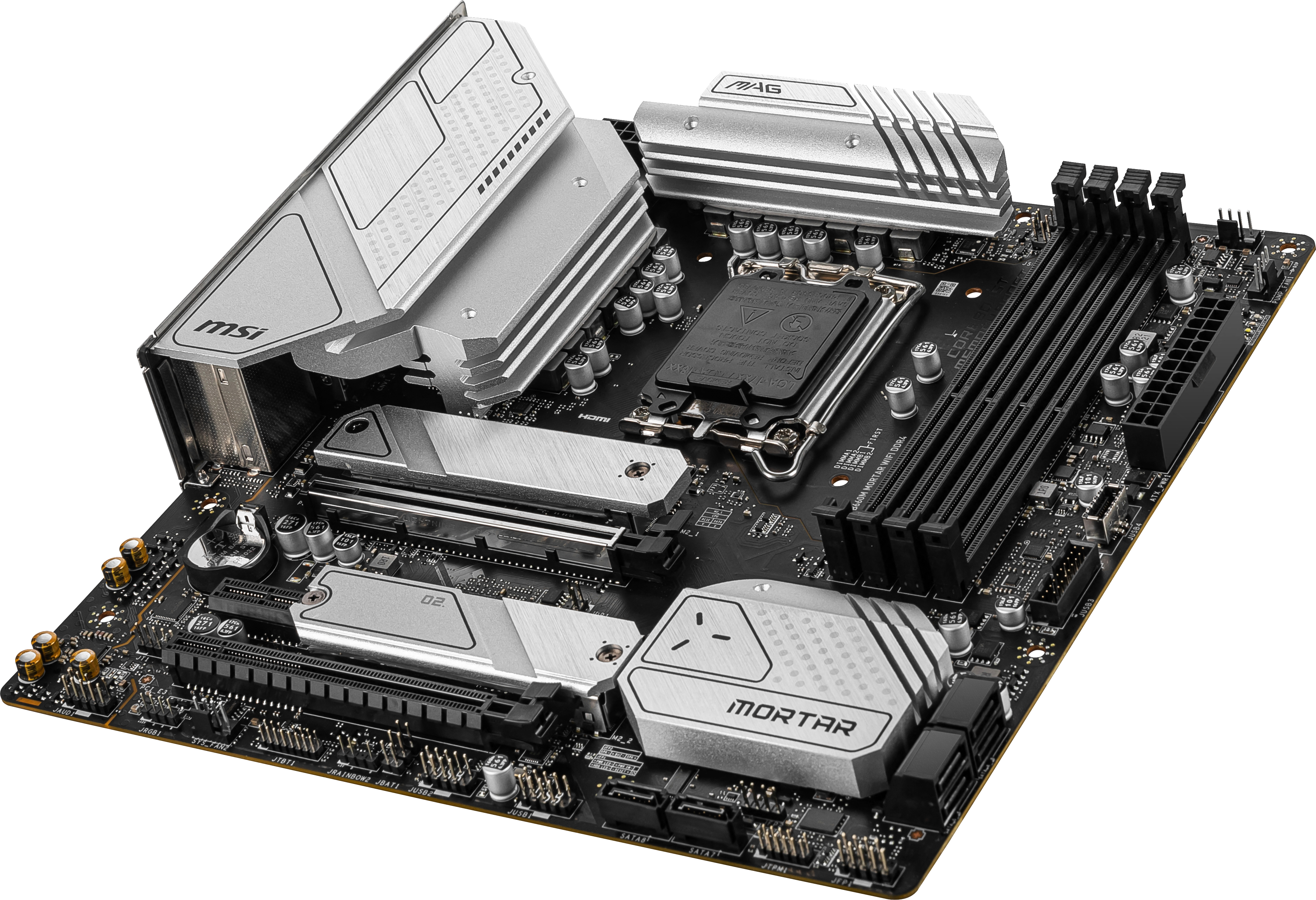MSI MAG B660M MORTAR WIFI DDR4 (7D42-004R9) Mainboard Schwarz/Silber