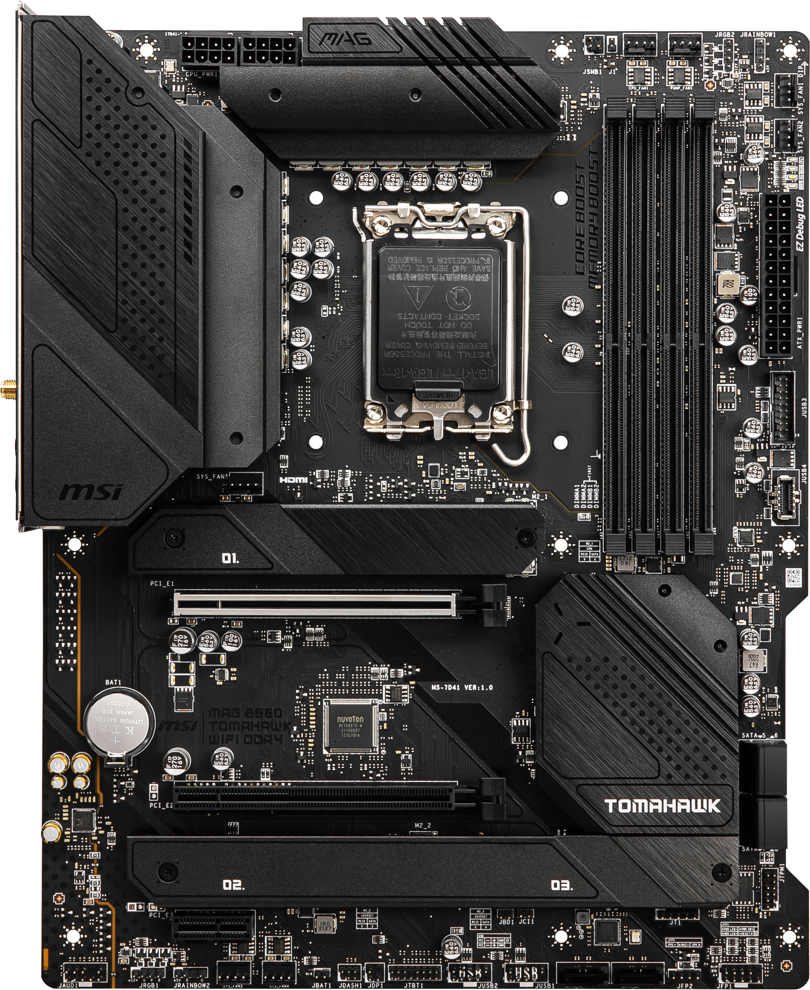 MSI MAG B660 TOMAHAWK WIFI DDR4 (7D41-001R) Mainboard Schwarz