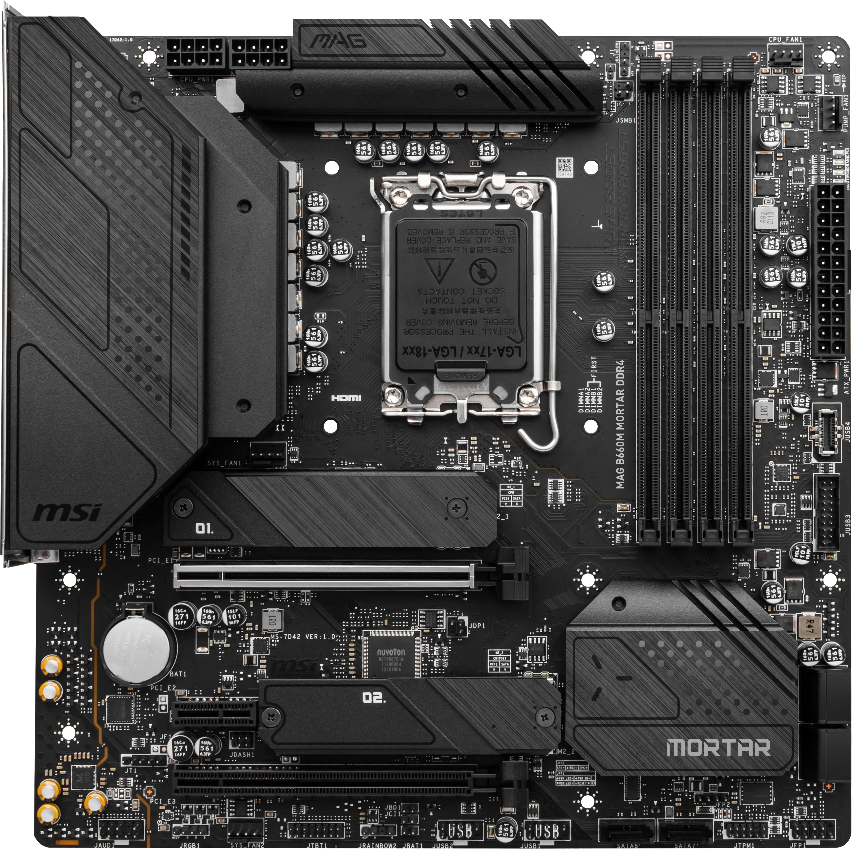 MSI MAG B660M MORTAR DDR4 (7D42-001R) Mainboard Schwarz