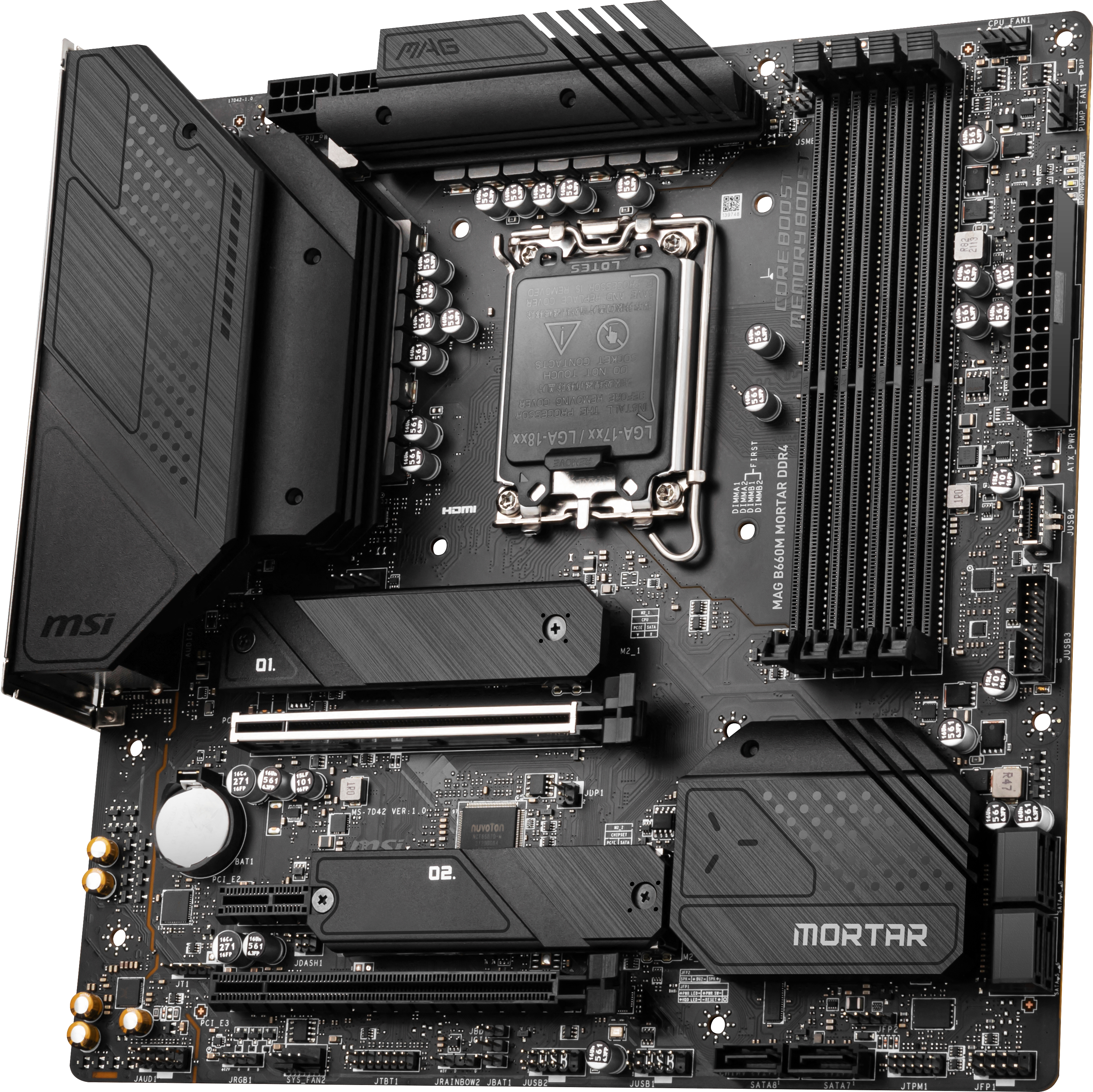 MSI MAG B660M MORTAR DDR4 (7D42-001R) Mainboard Schwarz