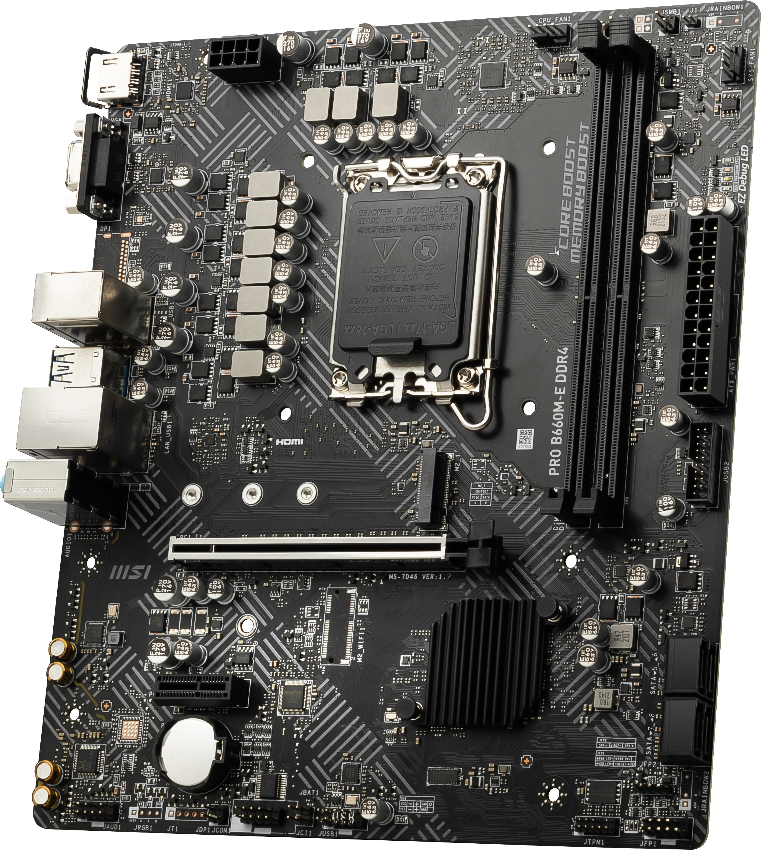 MSI PRO B660M-E DDR4 (7D46-003R) Mainboard Schwarz