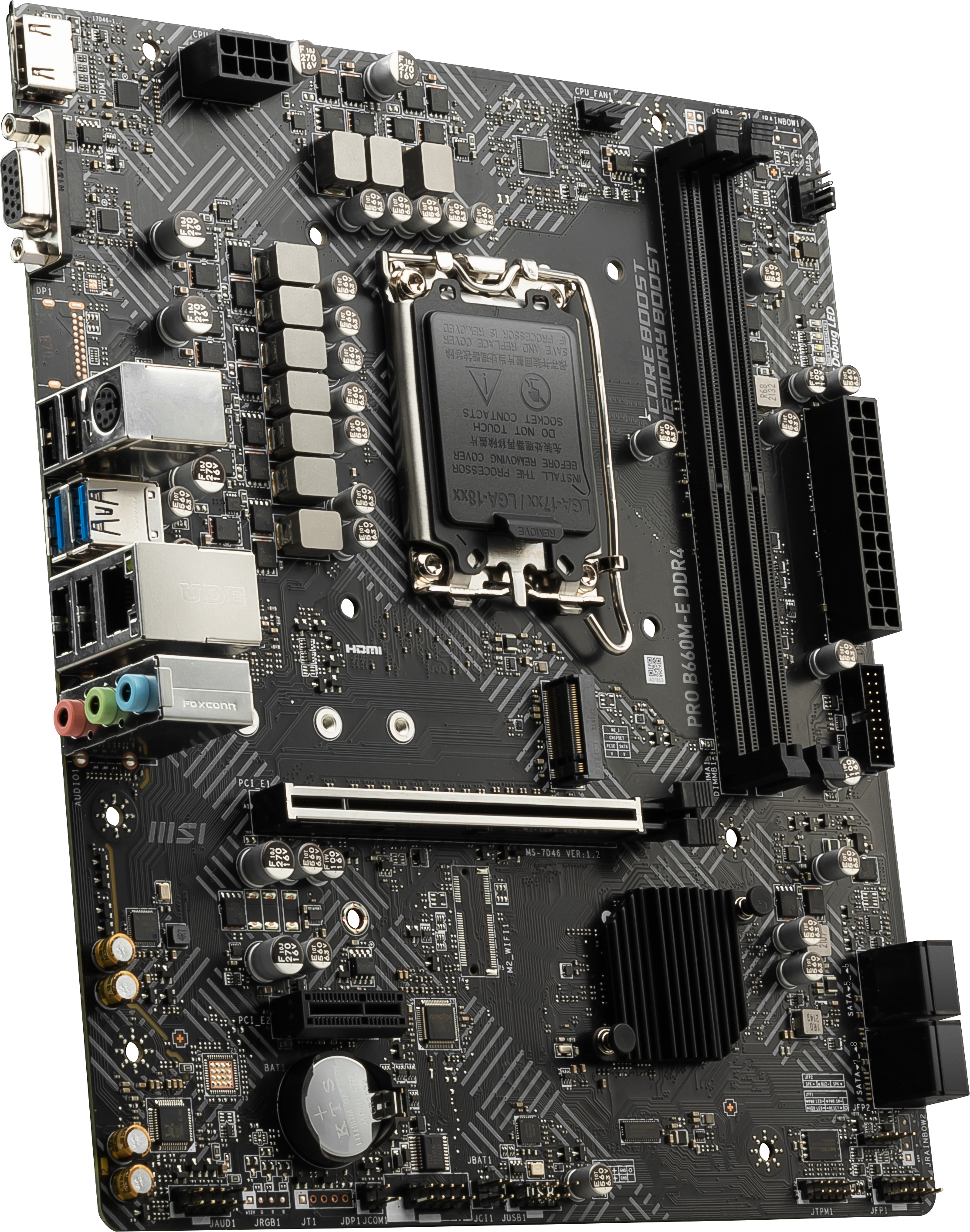 MSI PRO B660M-E DDR4 (7D46-003R) Mainboard Schwarz