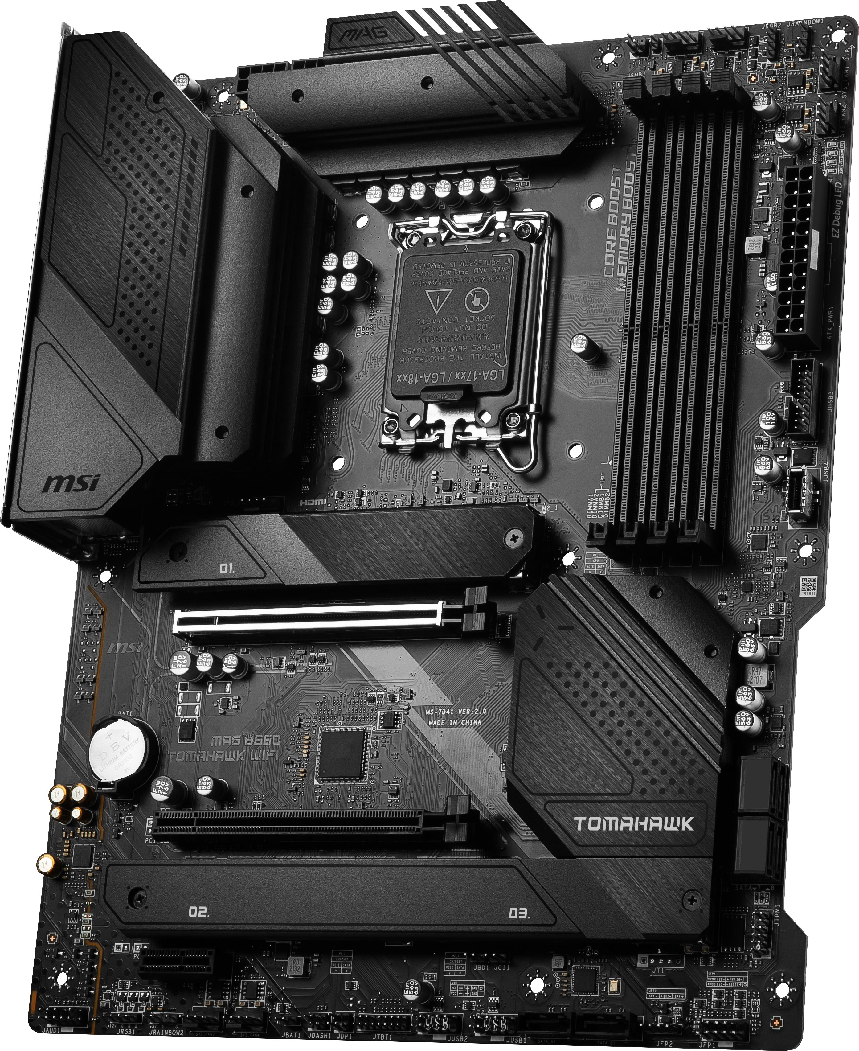 MSI MAG B660 TOMAHAWK WIFI (7D41-012R) Mainboard Schwarz
