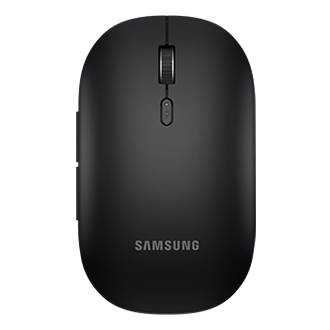 Siyah bilgisayar faresi, Samsung logosu.