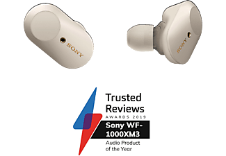 Auriculares True Wireless - Sony WF-1000XM3S, Noise Cancelling, Asistente de voz, 24 horas, Bluetooth 5, Plata