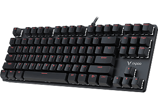 RAPOO V500 Alloy Mechanikus TKL gamer billentyűzet, fekete, kék kapcsolók, Magyar kiosztás (216870)