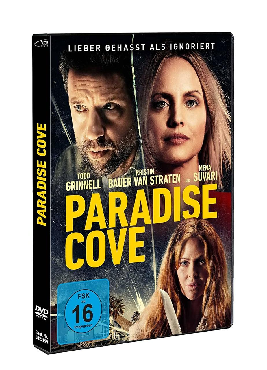 DVD-Cover für den Film "Paradise Cove". Mit den Schauspielern Todd Grinnell, Kristin Bauer und Mena Suvari.