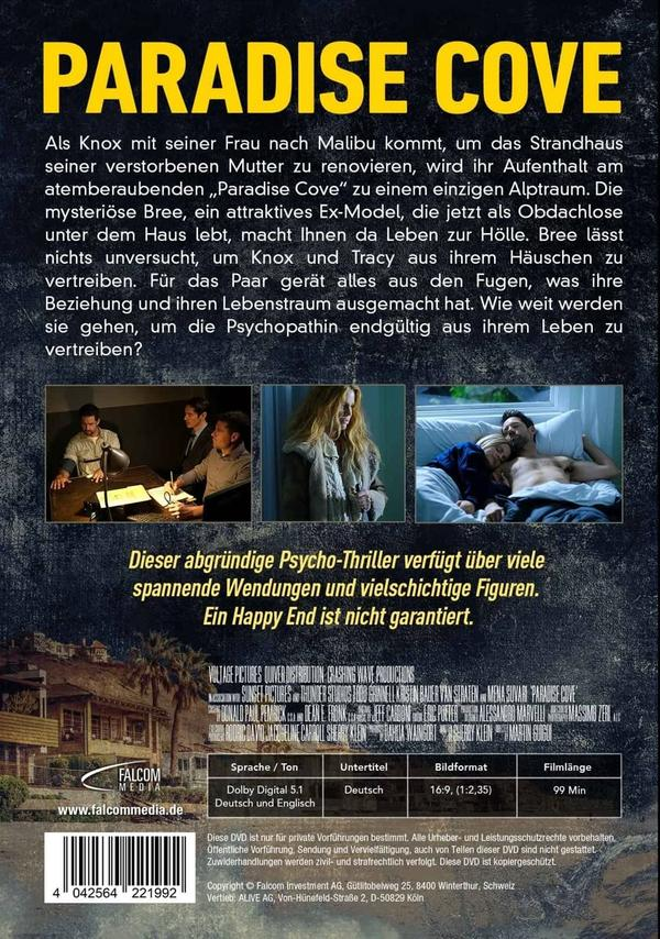 Ein DVD-Cover mit Text und Bildern von Menschen und einem Strand.