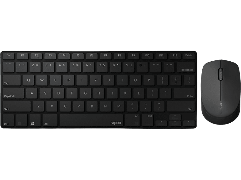 Teclado + Ratón Inalámbricos Hama Rapoo 9300M Negro QWERTY 1300 DPI