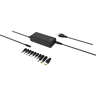 Cargador - ISY IAC-2103, Para portátiles, 10 adaptadores, Negro