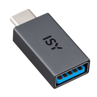 Adaptador - ISY IAD-1000-C, USB-C, 5 Gbit/s, Plug&Play, 4.5 W, Negro