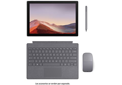 Convertible 2 en 1 - Microsoft Surface Pro 7, 12.3", Intel® Core™ i5-1035G4, 8 GB, 256 GB, W10, Plata