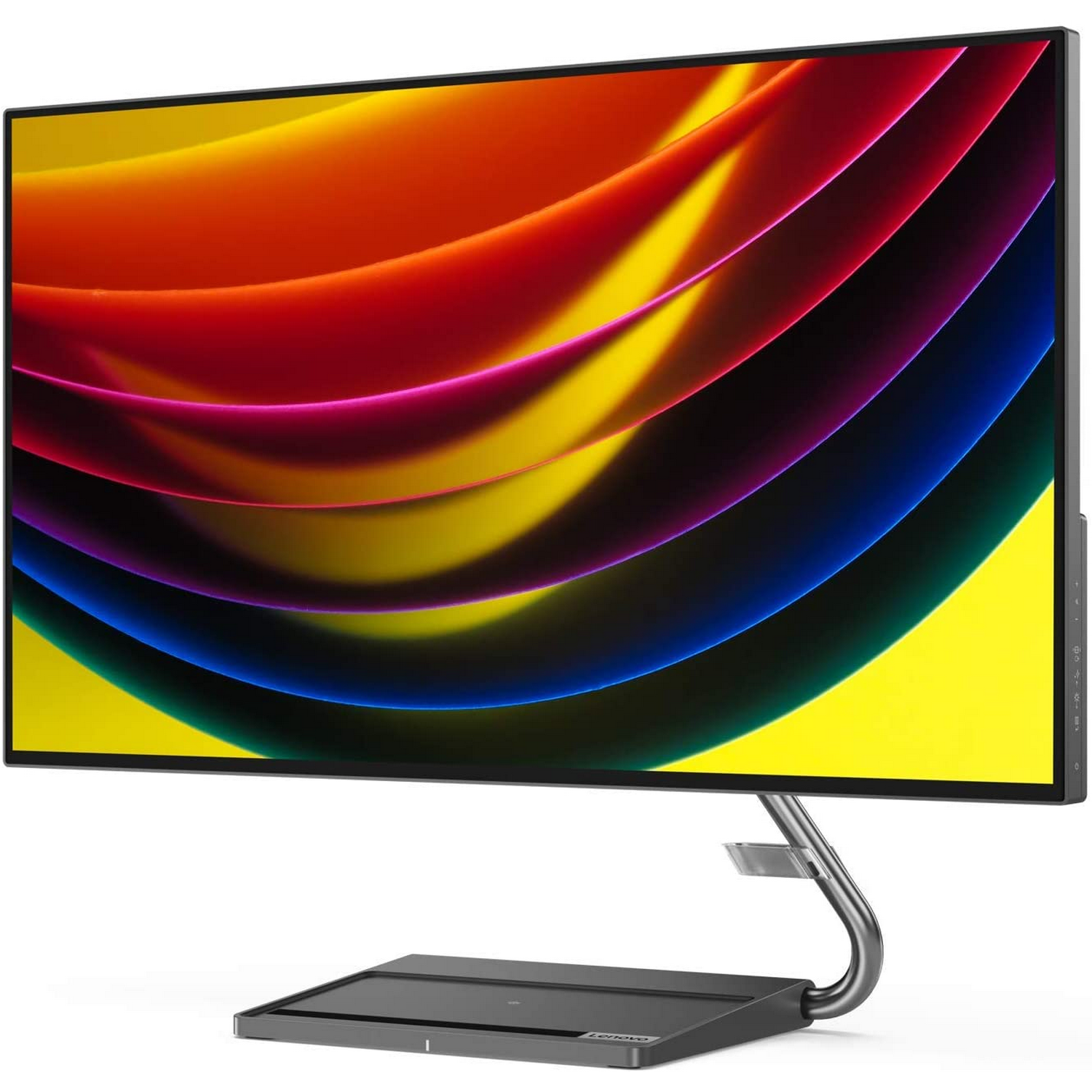 Monitor - Lenovo Qreator 27 66B7RAC1EU Profesional, 27" UHD 4K, IPS, 8 ms, 98 % DCI-P3 10 bits, 400 cd/m², Gris