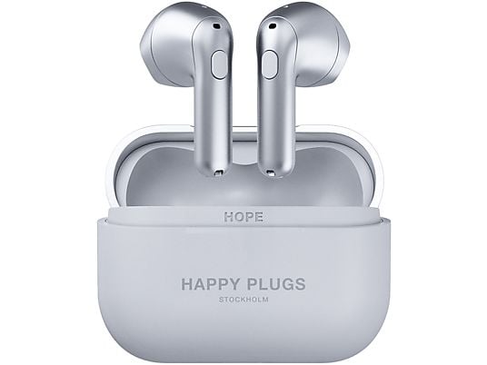 HAPPY PLUGS Hope - True Wireless Kopfhörer (In-ear, Silver)