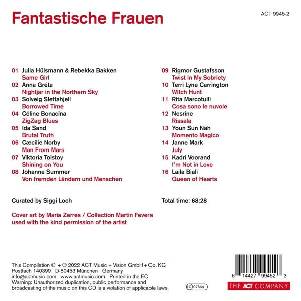 Albumcover mit Titelliste und dem Text 'Fantastische Frauen'.