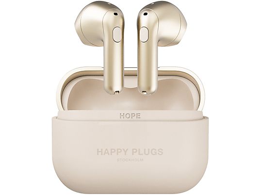 HAPPY PLUGS Hope - Cuffie senza fili reali (In-ear, Oro)