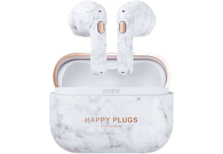 HAPPY PLUGS Hope - True Wireless Kopfhörer (In-ear, White Marble)