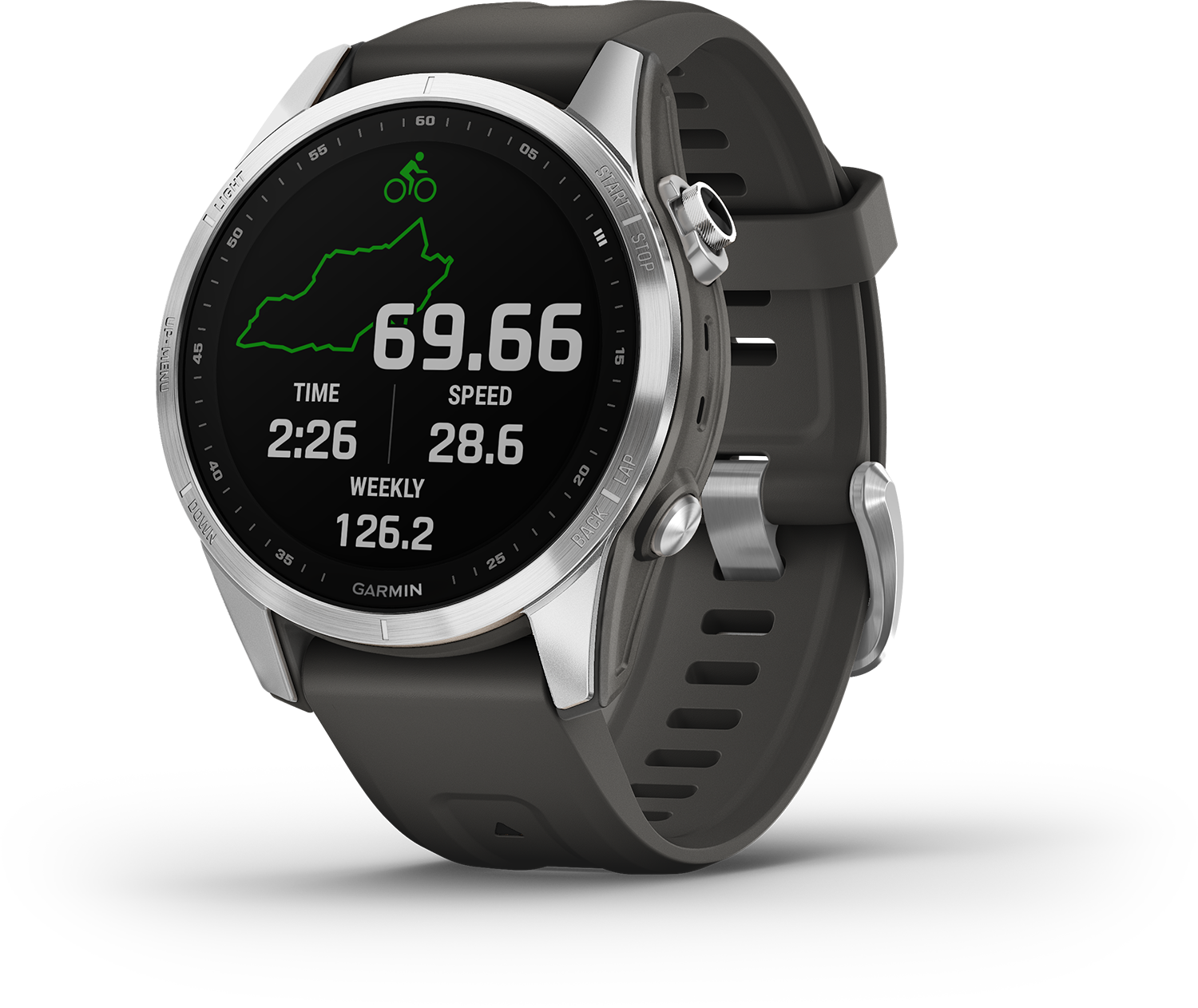 GARMIN fenix 7S Zilver/Grafiet