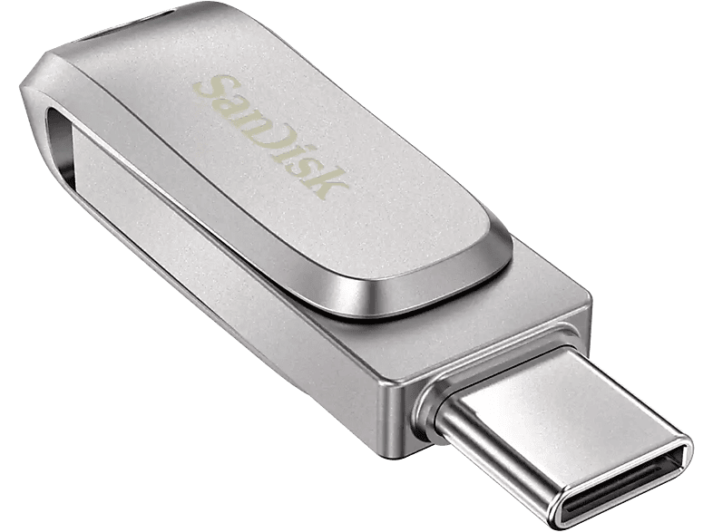 SANDISK 256GB USB-Stick Ultra Dual Drive Luxe, USB-C/A 3.1 Gen1, R150, Metallgehäuse, Silber — Foto 2 von 4