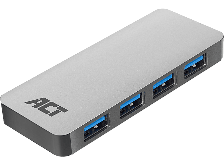 ACT AC6120 USB 3.0 4 portos aktív HUB, tápegység, alumínium ház ...