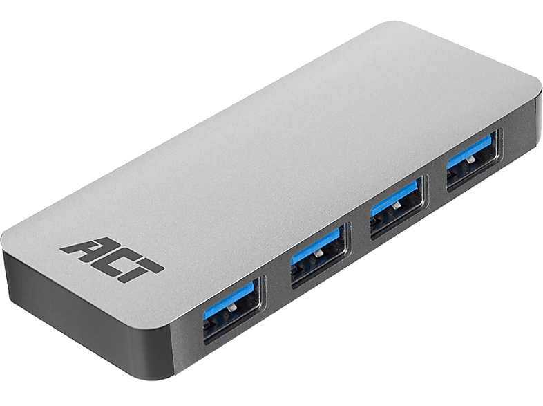 ACT AC6120 USB 3.0 4 portos aktív HUB, tápegység, alumínium ház