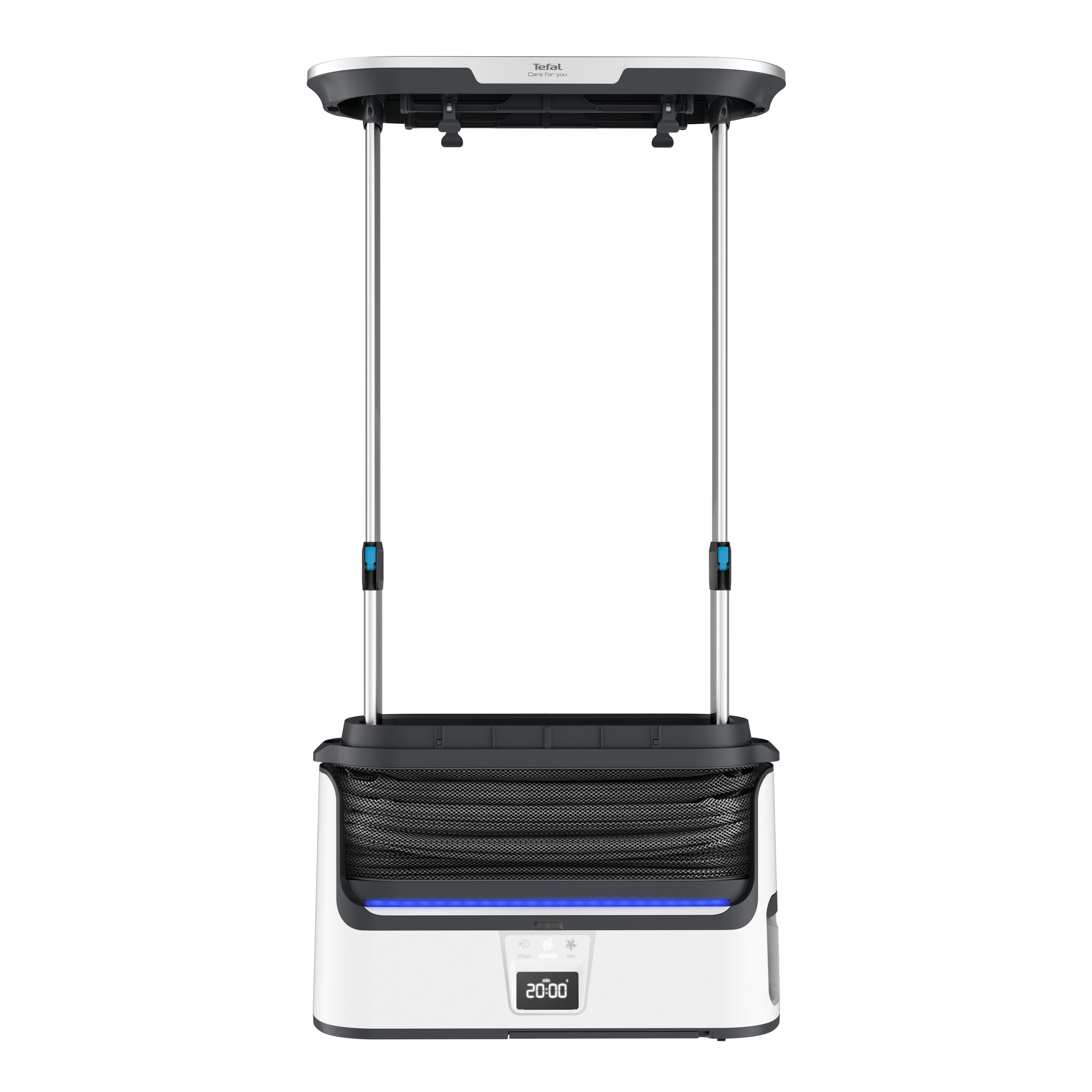 Weißes und schwarzes Gerät mit digitaler Anzeige.