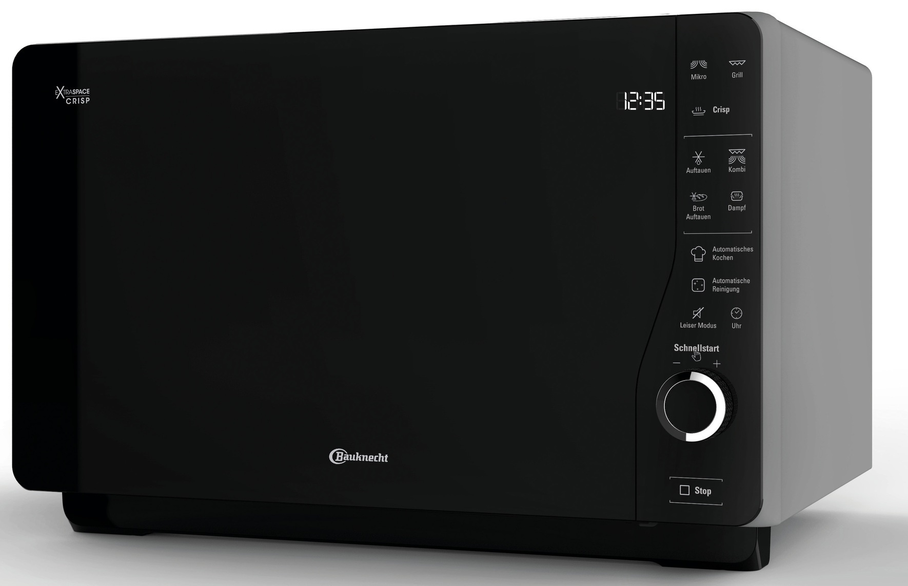 BAUKNECHT MW 013 SB, Mikrowelle (800 Watt, Grillfunktion & Dampffunktion)