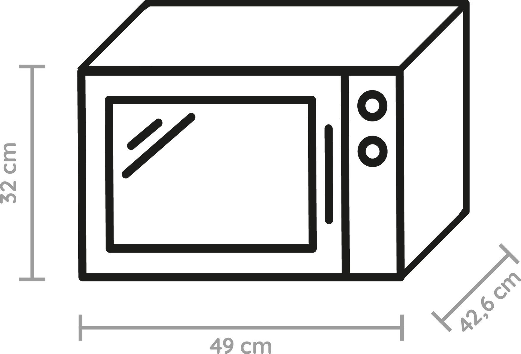 BAUKNECHT MW 013 SB, Mikrowelle (800 Watt, Grillfunktion & Dampffunktion)