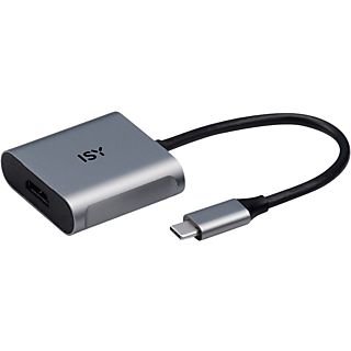 Adaptador USB - ISY IAD 1015, USB-C, Salida HDMI 2.0, Resolución 3840 x 2160 píxeles, Plata
