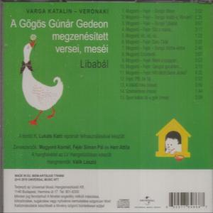 Zöld CD borító, fehér libával, masnival. Magyar nyelvű szöveg. Kis ház grafika, arccal.